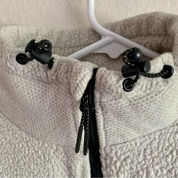 Billabong A/Div Oatmeal Boundary Mock Neck Fleece Pullover Half Zip Jacket - Picture 5 of 11